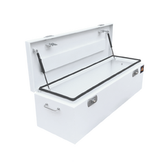 1220 x 400 x 350mm White Flat Aluminium Top Opening Ute Tool box 4 Your Truck Ute Trailer Toolbox &amp; Canopy 1243-W