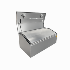 1200 x 600 x 500mm Raw Flat Aluminium Top Chest Opening Ute Tool box 4 Your Truck Ute Trailer Toolbox &amp; Canopy 1265-FP