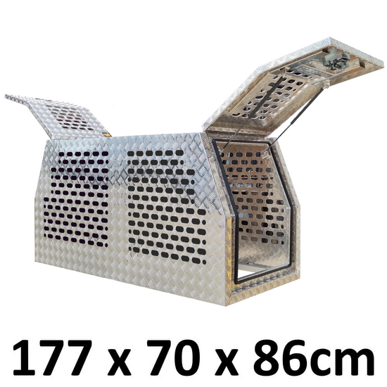 1780 x 700 x 820mm Aluminium Ute Truck Trailer Dog Box Toolbox Canopy 1778-DB-LC