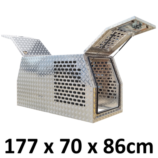 1780 x 700 x 820mm Aluminium Ute Truck Trailer Dog Box Toolbox Canopy 1778-HDB-LC