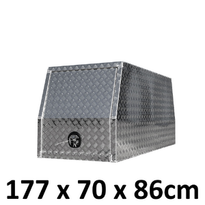 1770 x 700 x 820mm Checker Alloy Ute Truck Trailer Toolbox Canopy Gullwing Lid M-1778C-C