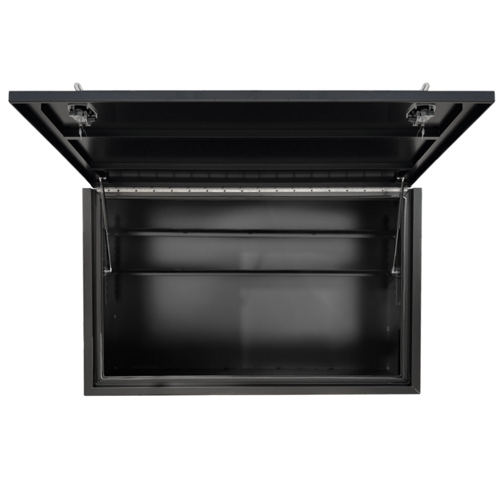 1900 x 600 x 1200mm Aluminium Black Full Side Opening Truck Tool Box HIGH Side Trailer Toolbox Shelv