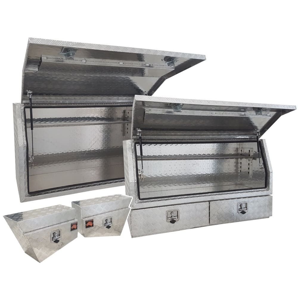 Aluminium 1 4m 4 Box Full Side Opening 2 Drawer Package With Alarms