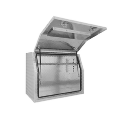 1000 x 530 x 820mm Aluminium Checker Side Opening Ute Tool box 4 Your Truck Ute Trailer Toolbox &amp; Canopy 1058FD
