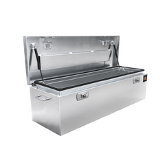 1220 x 400 x 350mm Raw Flat Aluminium Top Opening Ute Tool box 4 Your Truck Ute Trailer Toolbox &amp; Canopy 1243-FP
