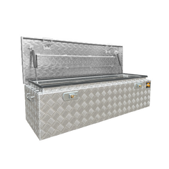 1220 x 400 x 350mm Aluminium Checker Top Opening Ute Tool box 4 Your Truck Ute Trailer Toolbox &amp; Canopy 1243