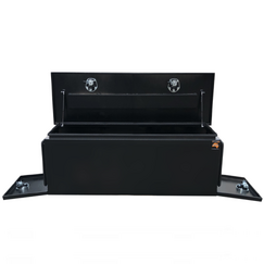 1500 x 500 x 500mm Black Flat Aluminium 3 Lid Ute Toolbox Trailer Camping Camper Caravan Truck Tool Box 1555-B
