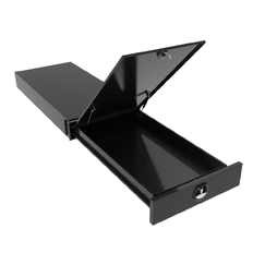 1.6m Aluminium Ute Tool box Under Tray Toolbox Trundle Roller Tray Slide Out Drawer Toolbox Benchtop Lid 1672-LT