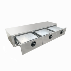 1700 x 600 x 380mm Alloy 3 Drawer Unit for Ute Truck Tool box Canopy Caravan Toolbox 1700-3DFP