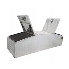 1770 x 600 x 500mm Aluminium Checker Sloped Top Gullwing Cross Deck Dual 2 Lid Ute Tool box 4 Your Truck Ute Trailer Toolbox & Canopy 1765AG