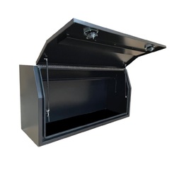 1700 x 600 x 820mm Black Flat Aluminium Full Side Opening Ute Tool Box Truck Trailer Toolbox Shelving 1768FD-B