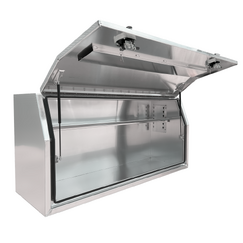 1700 x 600 x 820mm Raw Flat Aluminium Full Side Opening Ute Tool Box Truck Trailer Toolbox Shelving 1768FD-FP