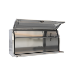 1700 x 600 x 820mm Aluminium Flat Plate Full or Half Side Multi Lid Opening Ute Tool Box Truck Trailer Toolbox Shelving 1768ML-FP