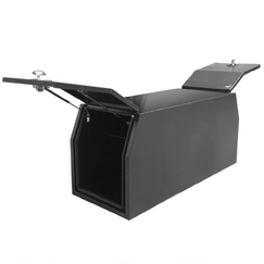 1770 x 700 x 820mm Black Flat Aluminium Ute Tool Box Truck Trailer Full Lid Part Canopy Toolbox 1778C-B