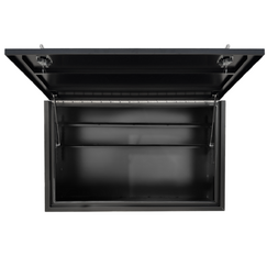 1900 x 600 x 1200mm Aluminium Black Full Side Opening Truck Tool Box HIGH Side Trailer Toolbox Shelving 1961-B