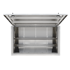 1900 x 600 x 1200mm Aluminium Flat PRO Full Side Truck Tool Box HIGH Side Toolbox Shelving Reinforced 1961-PRO-FP