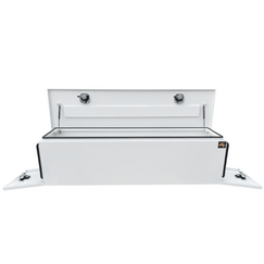 2000 x 500 x 500mm White Flat Aluminium 3 Lid Ute Toolbox Trailer Camping Camper Caravan Truck Tool Box 2055-W