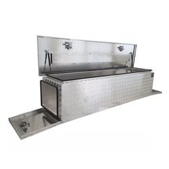 2000 x 500 x 500mm Aluminium Checker 3 Lid Ute Toolbox Trailer Camping Camper Caravan Truck Tool Box 2055