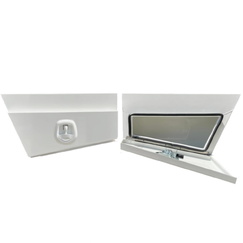 750 x 230 x 400mm White Flat Aluminium SET PAIR Ute Toolbox Truck Storage Under Body Tray Storage Strap Tool Box Off Road Tapper 724RLN-W