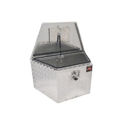 860 x 460 x 460mm Aluminium Checker Toolbox Trailer Draw Bar Storage DrawBar Tool Box 844