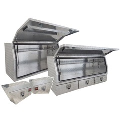 Aluminium 1.7m 4 Box Full Lid 3 Drawer with UnderBody Package with Alarms