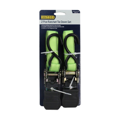 2 Pack - 25mm x 4.5m S Hook Tie Down Ratchet Set
