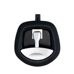 1x Chome &amp; Black Whale Tail T-Lock Padlockable Whale Tail Handle