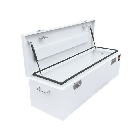 1220 x 400 x 350mm White Flat Aluminium Top Opening Ute Tool box 4 Your Truck Ute Trailer Toolbox & Canopy 1243-W